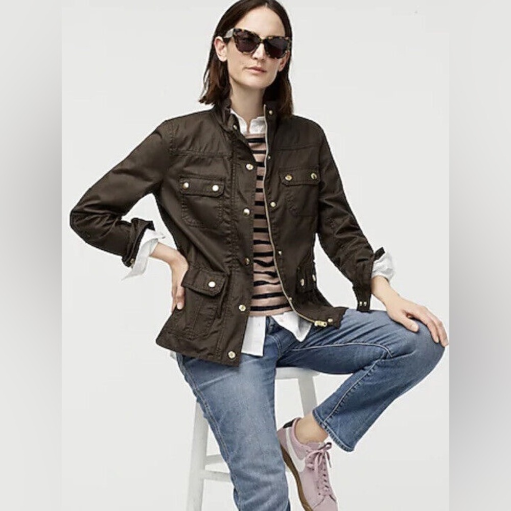 J. Crew Downtown Field Utility Jacket in Olive Green - Picture 4 of 16